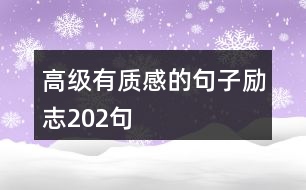 高級有質感的句子勵志202句