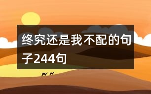 終究還是我不配的句子244句