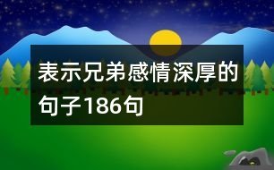 表示兄弟感情深厚的句子186句