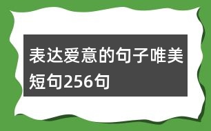 表達(dá)愛(ài)意的句子唯美短句256句