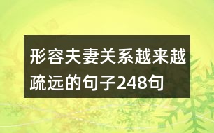 形容夫妻關(guān)系越來(lái)越疏遠(yuǎn)的句子248句