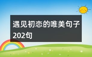 遇見初戀的唯美句子202句