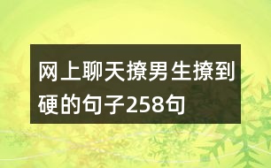 網上聊天撩男生撩到硬的句子258句