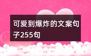 可愛(ài)到爆炸的文案句子255句