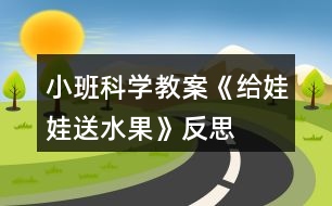 小班科學(xué)教案《給娃娃送水果》反思