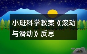 小班科學教案《滾動與滑動》反思