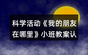 科學(xué)活動《我的朋友在哪里》小班教案（認(rèn)識洗滌用品）