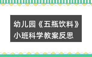 幼兒園《五瓶飲料》小班科學教案反思