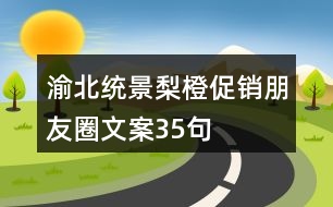 渝北統(tǒng)景梨橙促銷朋友圈文案35句