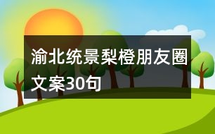 渝北統(tǒng)景梨橙朋友圈文案30句