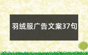 羽絨服廣告文案37句