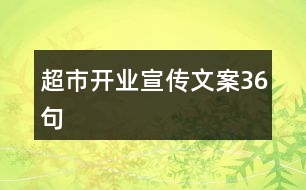 超市開業(yè)宣傳文案36句