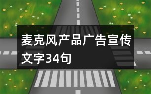 麥克風(fēng)產(chǎn)品廣告宣傳文字34句