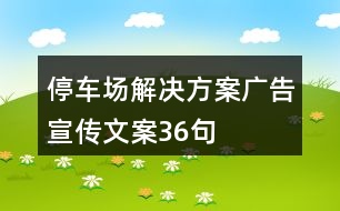 停車(chē)場(chǎng)解決方案廣告宣傳文案36句