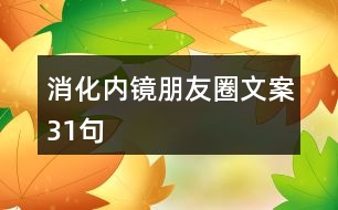 消化內(nèi)鏡朋友圈文案31句