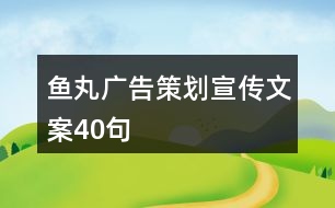 魚(yú)丸廣告策劃宣傳文案40句