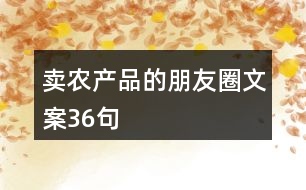 賣農(nóng)產(chǎn)品的朋友圈文案36句