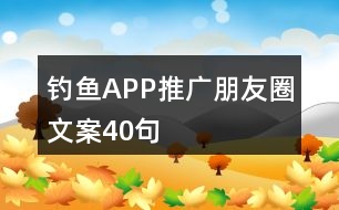 釣魚APP推廣朋友圈文案40句