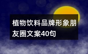 植物飲料品牌形象朋友圈文案40句