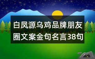 白鳳源烏雞品牌朋友圈文案金句名言38句