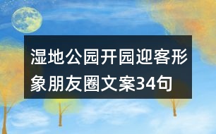 濕地公園開(kāi)園迎客形象朋友圈文案34句