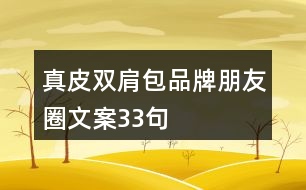 真皮雙肩包品牌朋友圈文案33句