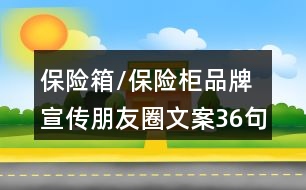 保險箱/保險柜品牌宣傳朋友圈文案36句