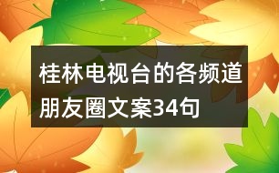 桂林電視臺(tái)的各頻道朋友圈文案34句