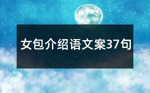 女包介紹語(yǔ)文案37句