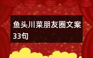 魚(yú)頭川菜朋友圈文案33句