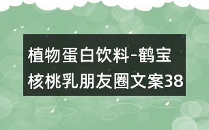 植物蛋白飲料-鶴寶核桃乳朋友圈文案38句