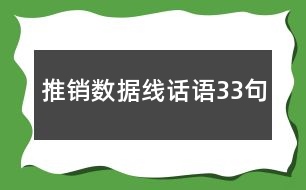 推銷數(shù)據(jù)線話語33句