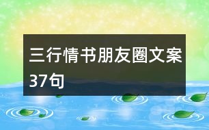 三行情書朋友圈文案37句