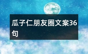 瓜子仁朋友圈文案36句