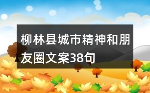 柳林縣城市精神和朋友圈文案38句