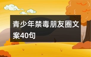 青少年禁毒朋友圈文案40句