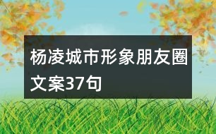 楊凌城市形象朋友圈文案37句