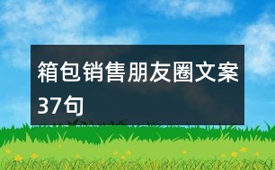 箱包銷售朋友圈文案37句