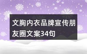 文胸內(nèi)衣品牌宣傳朋友圈文案34句