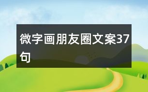 微字畫(huà)朋友圈文案37句