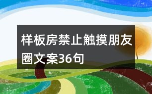 樣板房禁止觸摸朋友圈文案36句