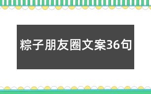 粽子朋友圈文案36句