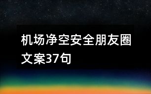 機場凈空安全朋友圈文案37句