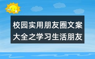 校園實(shí)用朋友圈文案大全之學(xué)習(xí)生活朋友圈文案40句