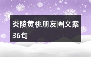 炎陵黃桃朋友圈文案36句