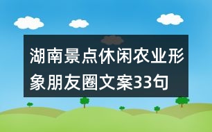 湖南景點休閑農(nóng)業(yè)形象朋友圈文案33句