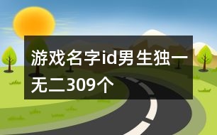 游戲名字id男生獨(dú)一無二309個(gè)