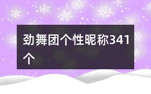 勁舞團(tuán)個性昵稱341個