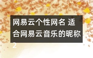 網(wǎng)易云個性網(wǎng)名 適合網(wǎng)易云音樂的昵稱284個