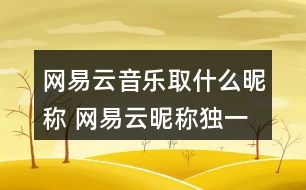 網(wǎng)易云音樂取什么昵稱 網(wǎng)易云昵稱獨一無二353個